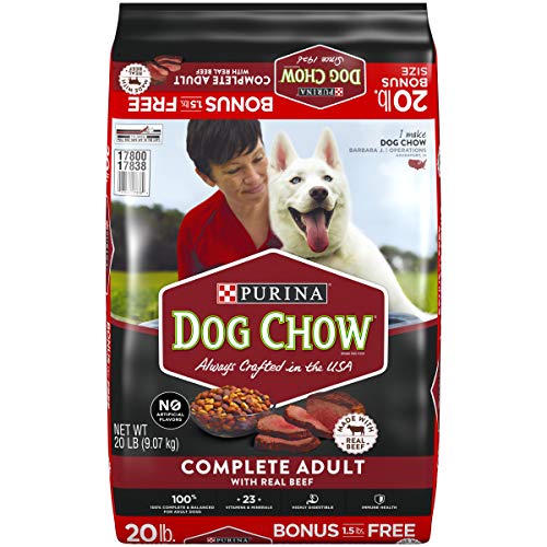 Product Cover Purina Dog Chow Dry Dog Food, Complete Adult With Real Beef - 20 lb. Bag