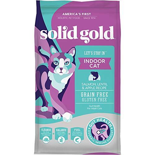 Product Cover Solid Gold Let's Stay In Indoor Cat Salmon, Lentil & Apple Recipe for Adult Cats, 6 lb