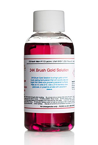 Product Cover 2 oz Liquid 24K Brush Gold Plating Solution - The Fastest, Most Durable, Best Value, Most Consistent Gold Solution from The Most Trusted Name in The Industry Instant Results