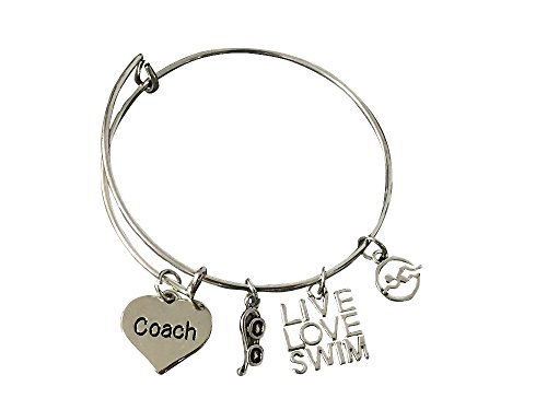 Product Cover Infinity Collection Swimming Coach Bracelet - Swim Coach Gift - Swim Jewelry for Swim Coaches