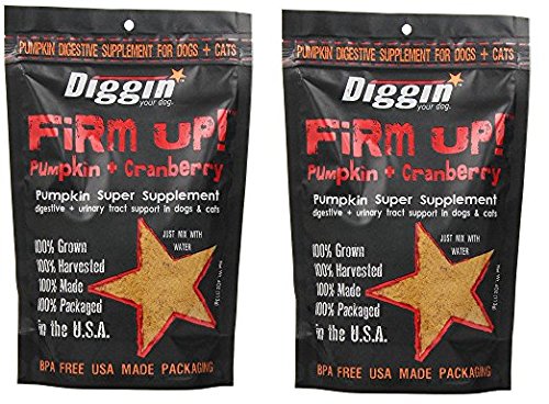 Product Cover Diggin Your Dog xMlJxQ Firm Up Pumpkin Supplement, Pumpkin and Cranberry, 9.5H X 6.5W X 2.5D (Pack of 2)