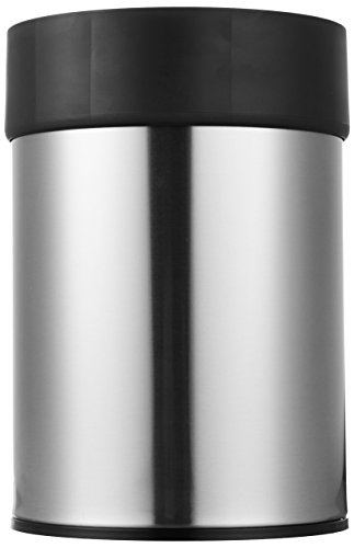 Product Cover AmazonBasics Stainless Steel Trash Waste Can with Lid, Black