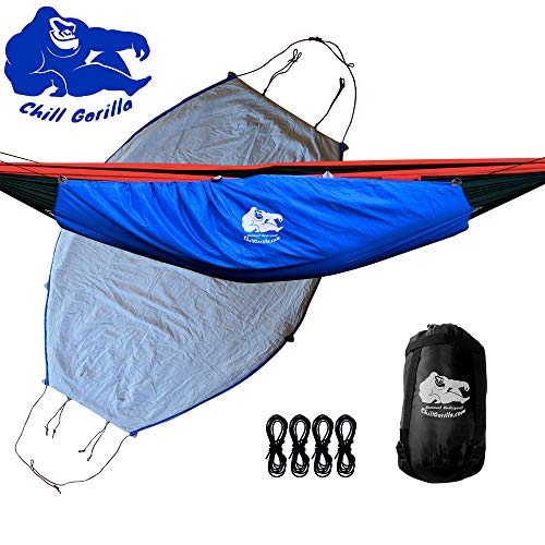Product Cover Chill Gorilla Hammock Underquilt. Lightweight Camping Quilt. Hammock Camping Accessories. Blue