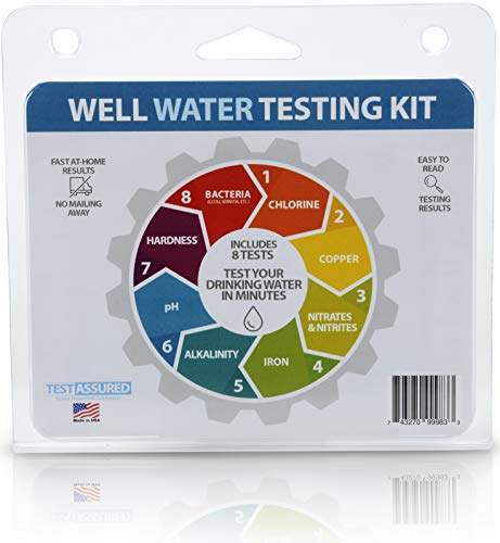 Product Cover Well Water Testing Kit - Tests For Bacteria & 7 Other Tests In One Easy Testing Kit Made In USA