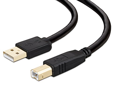 Product Cover Printer Cable 25 ft, NC XQIN USB Printer Cable Cord Type A-Male to B-Male Printer USB Cable for Printer/Scanner-Gold-Plated