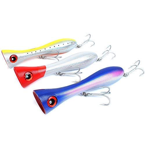 Product Cover Dr.Fish Saltwater GT Popper Fishing Lures Topwater VMC Treble Hooks Surf Fishing Offshore Big Game Wire Through Heavy Duty