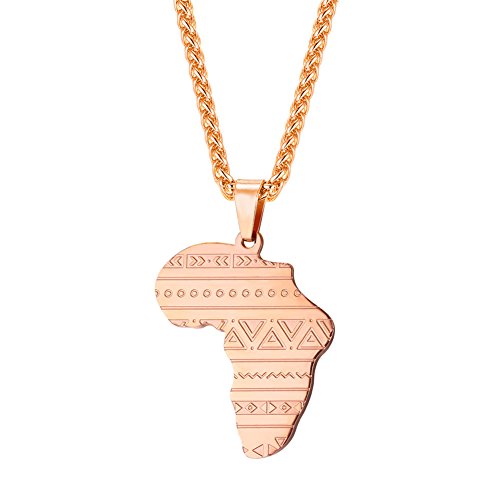 Product Cover African Map Pendant Necklace with Free Rope Chain 22