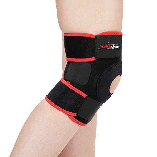 Product Cover Healthgenie Adjustable Knee Support Patella with Free Size Fits Most (Black)