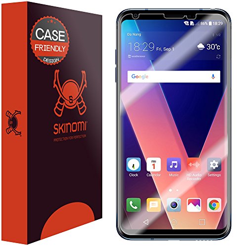 Product Cover Skinomi TechSkin [2-Pack] (Case Compatible) Clear Screen Protector for LG V35 ThinQ (LG V30/V30S ThinQ/V30S+ ThinQ) Anti-Bubble HD TPU Film