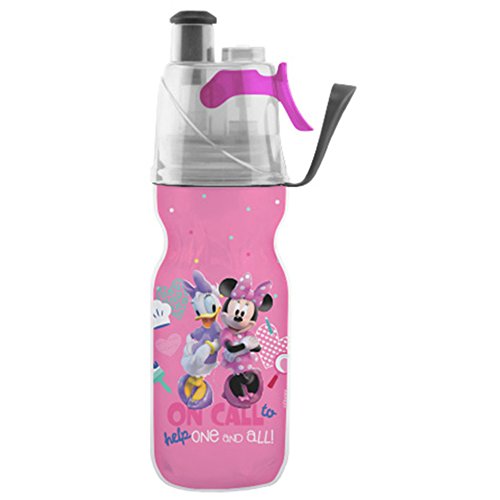 Product Cover O2COOL Licensed ArcticSqueeze Insulated Mist 'N Sip Squeeze Bottle 12 oz., Disney Licensed, Double Wall Insulated Water Bottle, 12oz. Water Bottle, Kids Disney Products, Misting Water Bottle, Minnie Mouse