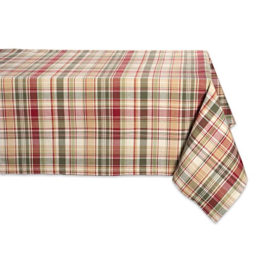 Product Cover Cabin Plaid Square Tablecloth, 100% Cotton with 1/2