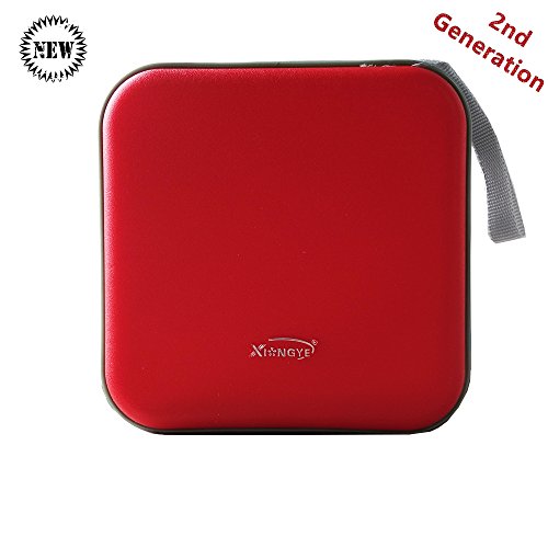 Product Cover 40 CD/VCD/DVD Case Binder Portable Hard Plastic Disc Container Red