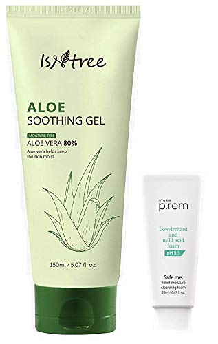Product Cover ISNTREE Aloe Soothing Gel with Moisture-Rich 80% Aloe Vera Extracts 5.07 fl. oz, | Moisturizing Essence for Dry, Sensitive Skin | Hypoallergenic, Reduces Redness & Acne, Breakouts | Hydrating Skincare