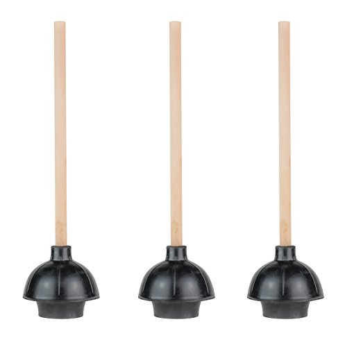 Product Cover SteadMax Rubber Toilet Plunger, Double Thrust Force Cup, Heavy Duty, Commercial Grade with 18