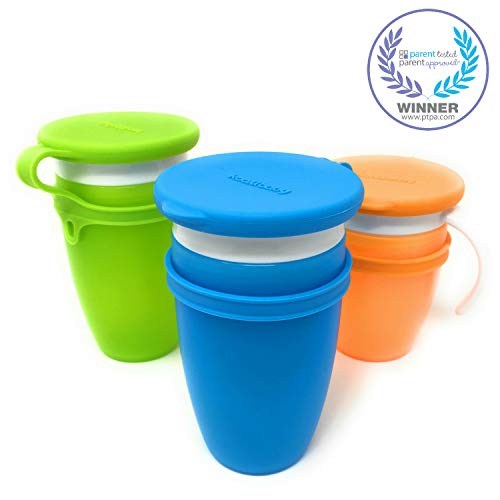Product Cover Koaii Baby Custom Replacment Lids Compatible for All Munchkin Miracle 360 Cups. More Color Combinations Available. Set of Three in Blue, Green & Orange.