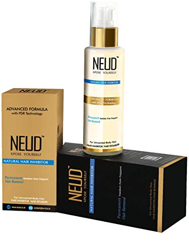 Product Cover NEUD Natural Hair Inhibitor for Permanent Reduction of Unwanted Body & Facial Hair in Men & Women - Pack of 1