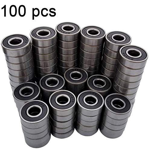 Product Cover 100 Pack 608-2RS Skateboard Bearing, Rolling Bearings, 8x22x7mm 608rs Bearing