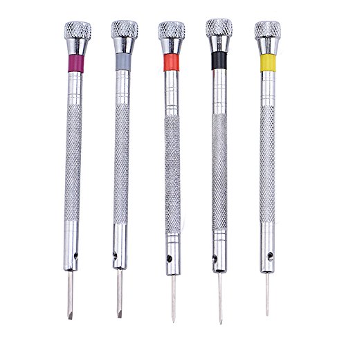 Product Cover Micro Precision Jewelry Screwdriver Set - 5 PCS Screwdrivers with 5 Extra Replace Blades for Watch Repair,Eyeglasses Repair,Jewelry Work,Electronics Repair