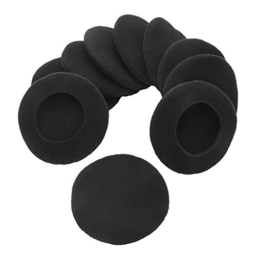 Product Cover Sunmns 5 Pairs Foam Earpads Ear Pad Cushion Cover for Sony MDR-IF240R, MDR-NC6/ Plantronics PLNAUDIO478/ Logitech H600 Headphone, 2-5/16 Inch