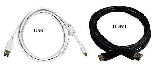 Product Cover HDMI Cable for Canon EOS SL2 DSLR Camera + USB Cable - High-Speed 4K Mini HDMI to HDMI Cable for Canon EOS SL2 DSLR Camera, 6 Feet.