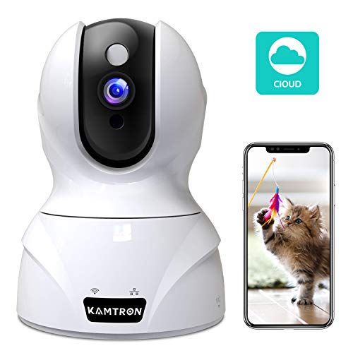 Product Cover Wireless Security Camera,KAMTRON HD WiFi Security Surveillance IP Camera Home Monitor with Motion Detection Two-Way Audio Night Vision,White (G-826w)