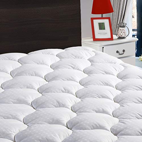 Product Cover LEISURE TOWN Twin XL Mattress Pad Cover Cooling Mattress Topper Cotton Top Pillow Top with Snow Down Alternative Fill (8-21 Inch Fitted Deep Pocket)