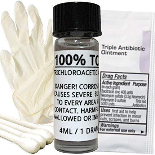 Product Cover 100% TCA Skin Peel Kit - Acid Peel for All Skin Types, Safely Remove Acne Scars, Tattoos, Tags, Moles, Age Spots, Hyperpigmentation, Stretch Marks, Fine Lines, Wrinkles & Freckles