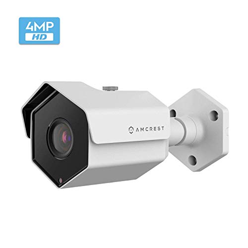 Product Cover Amcrest UltraHD 4MP Outdoor POE Camera 2688 x 1520p Bullet IP Security Camera, Outdoor IP67 Waterproof, 118° Viewing Angle, MicroSD Recording, 98ft Night Vision, 4-Megapixel, IP4M-1026EW (White)