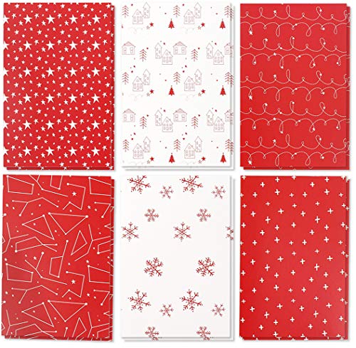 Product Cover 36-Pack Merry Christmas Greeting Cards Bulk Box Set - Winter Holiday Xmas Greeting Cards with Red and White Designs, Envelopes Included, 4 x 6 Inches
