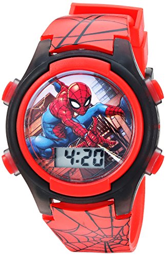 Product Cover Marvel Boys' Quartz Watch with Plastic Strap, red, 16 (Model: SPD3515A)