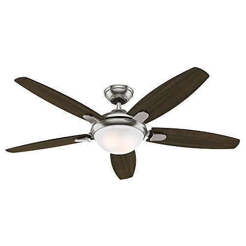 Product Cover Hunter Indoor Ceiling Fan with light and remote control - Contempo 52 inch, Brushed Nickel, 59013