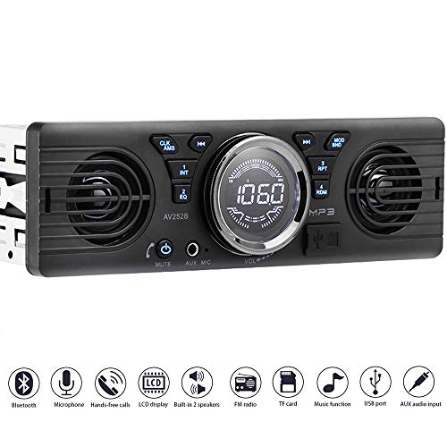 Product Cover PolarLander Universal 1 Din 12V in-Dash Car Radio Audio Player Built-in 2 Speaker Stereo FM Support Bluetooth with USB/TF Card Port