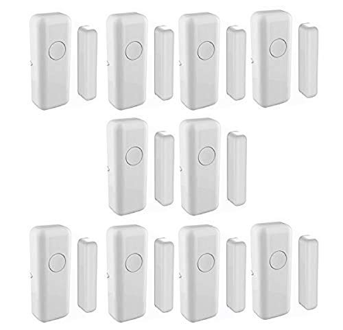 Product Cover 433MHz Anti-thief Wireless Door & Window Sensor for Home and Business (White Colour, Pack of 10)