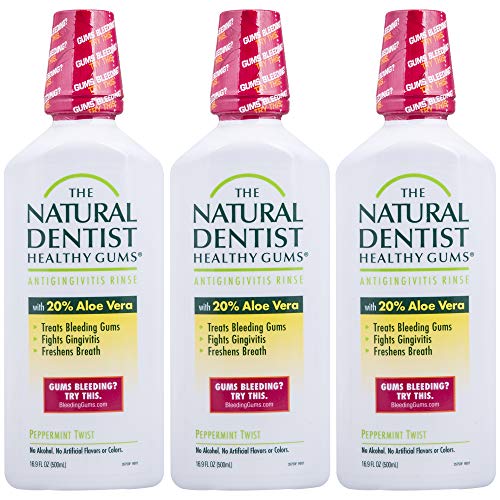 Product Cover The Natural Dentist Healthy Gums Mouth Wash, Peppermint Twist, 16.9 Ounce Bottle (Pack of 3)