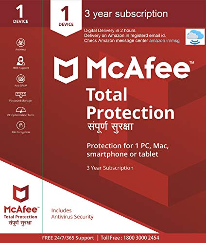 Product Cover McAfee Total Protection (Windows / Mac / Android / iOS) - 1 User, 3 Years (Email Delivery in 2 hours- No CD)