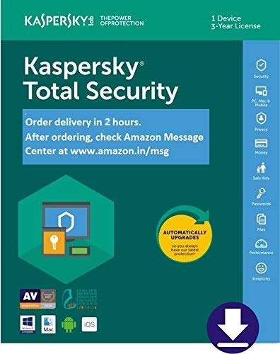Product Cover Kaspersky Total Security Latest Version- 1 User, 3 Years (Email Delivery in 2 hours- No CD)