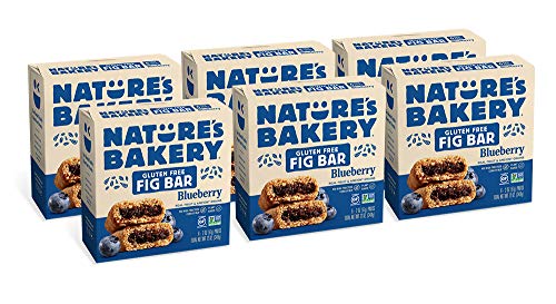 Product Cover Nature's Bakery Gluten Free Fig Bars, Blueberry, 6- 6 Count Boxes of 2oz Twin Packs  (36 Packs), Vegan Snacks, Non-GMO