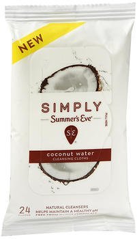 Product Cover Simply Summer's Eve Cleansing Cloths Coconut Water - 24 ct, Pack of 2