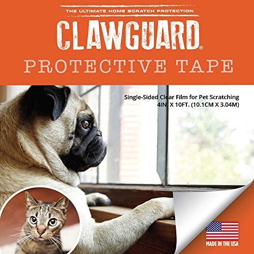 Product Cover CLAWGUARD Protection Tape - Durable Single-Sided Shield Protection Against Cat & Dog Scratching Furniture, Couch, Window Sill, Car Door, Glass & More!
