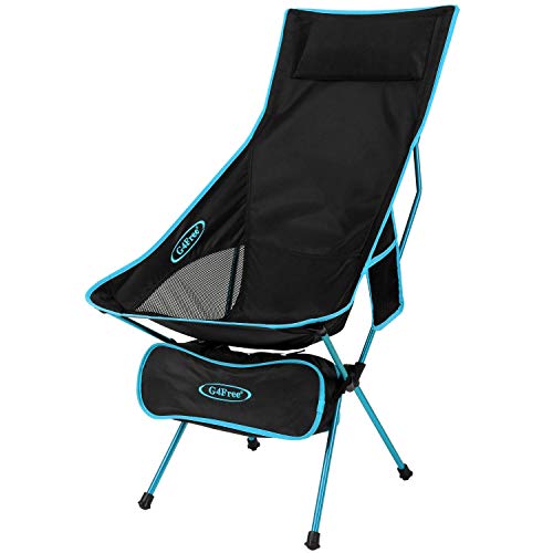 Product Cover G4Free Lightweight Portable Chair Outdoor Folding Backpacking Camping Lounge Chairs for Sports Picnic Beach Hiking Fishing (Blue)