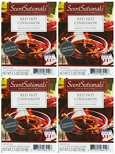 Product Cover ScentSationals Red Hot Cinnamon Scented Wax Cubes - 4-Pack