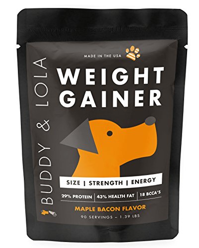 Product Cover Buddy & Lola Weight Gainer for Dogs (90 Servings) Healthy Weight Gainer Supplement for Dogs. Muscle Builder, Injury Recovery, Energy & Performance Supplement for All Breeds. Made in The USA