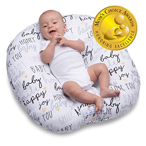 Product Cover Boppy Original Newborn Lounger, Hello Baby Black and Gold