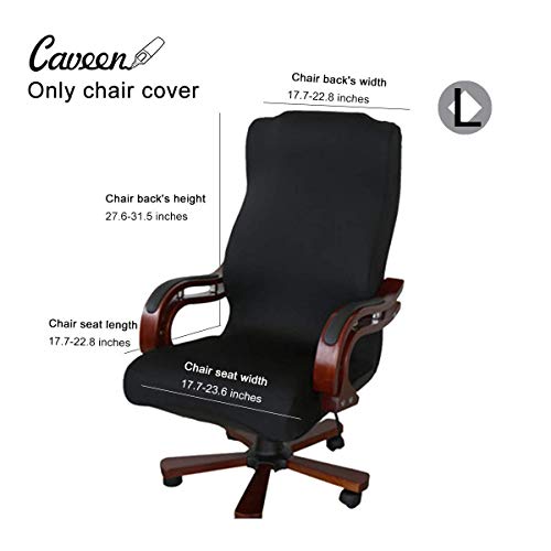 Product Cover CAVEEN Office Chair Cover Computer Chair Universal Boss Chair Cover Modern Simplism Style High Back Large Size (Chair not Included) Black Large