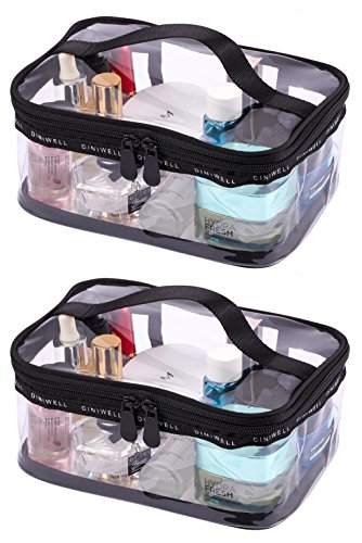 Product Cover LOUISE MAELYS Portable Clear Makeup Bag Zipper Waterproof Transparent Travel Storage Pouch Cosmetic Toiletry Bag With Handle