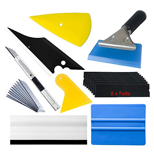 Product Cover Window Tint Tools Vinyl Wrap Kit for Vehicle Film Including Felt Squeegee,Scraper,Knife Blade