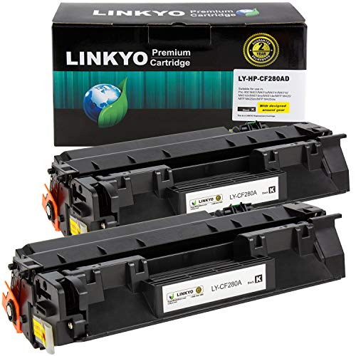 Product Cover LINKYO Compatible Toner Cartridge Replacement for HP 80A CF280A (Black, 2-Pack)