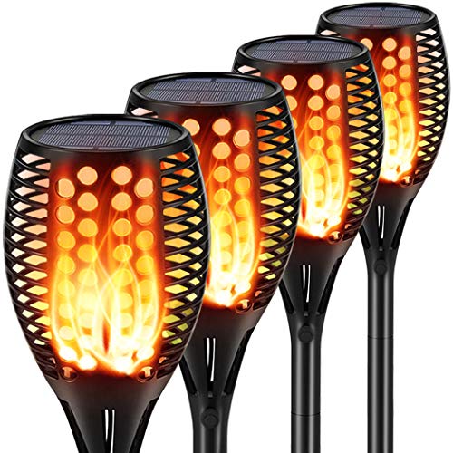 Product Cover Aityvert Solar Lights Upgraded 42.9 Inch, Solar Flickering Flame Torch Lights Dancing Flames Landscape Decoration Lighting Dusk to Dawn Auto On/Off Outdoor Path Lights for Garden Patio Driveway 4 Pack