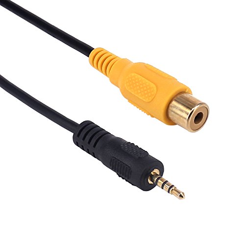 Product Cover 2.5mm to RCA Cable, Yeworth Gold Plated AV-in Aux 2.5mm TRRS Male Plug to RCA Female Audio Adapter Converter Cord 0.3m, for GPS Tablet Dash Cam DVR Backup Camera