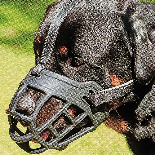 Product Cover Dog Muzzle,Soft Basket Silicone Muzzles for Dog, Best to Prevent Biting, Chewing and Barking, Allows Drinking and Panting, Used with Collar (5 (Snout 13.5-14.5
